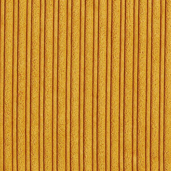 Breitcord mit flauschiger Fellabseite Uni – senf | Reststück 50cm