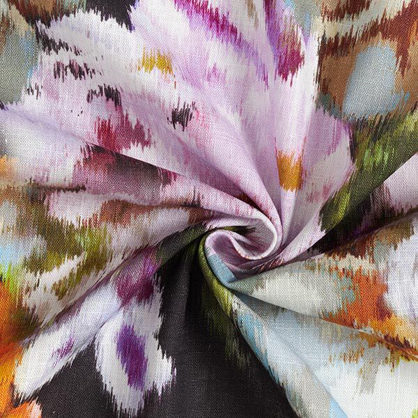 Blusenstoff Viskose-Leinen-Mix prunkvolle Blumen, image number 3