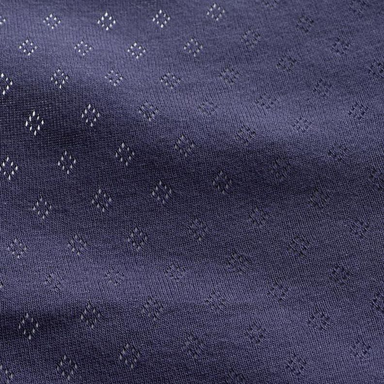 Feinstrickjersey mit Lochmuster – marineblau,  image number 1