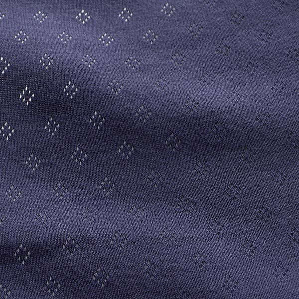 Feinstrickjersey mit Lochmuster – marineblau,  image number 1