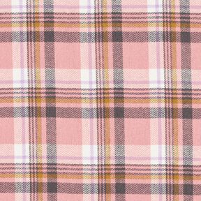 Baumwollflanell Karo – altrosa/altsilber, 