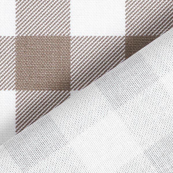 Beschichtete Baumwolle Karo – hellbraun | Reststück 100cm
