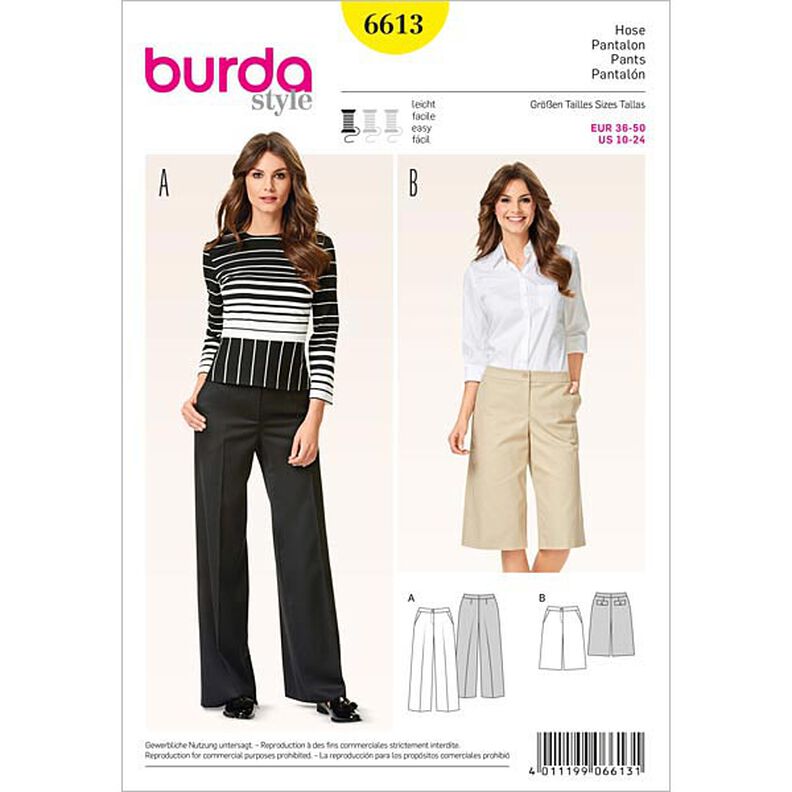 Hose | Burda 6613 | 36-50,  image number 1