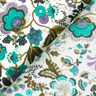Baumwollpopeline Paisley-Blumen – elfenbein/smaragdgrün,  thumbnail number 4