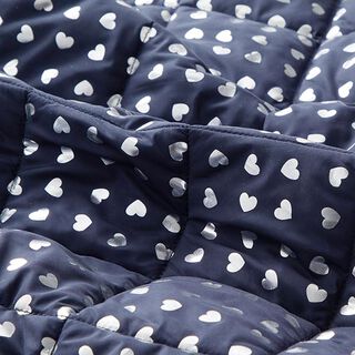 Steppstoff Herzen – schwarz/silber, 