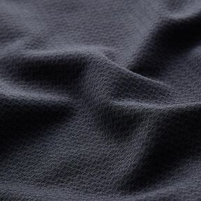 Stretchstoff Struktur kleine Kästchen – schwarzblau, 