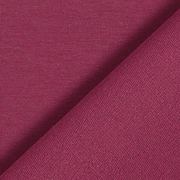 Leichter French Terry Uni – bordeauxrot | Reststück 50cm