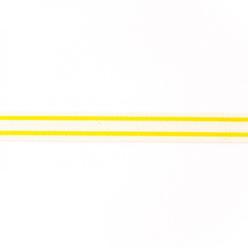 Webband Baumwolle Streifen – gelb,  image number 1