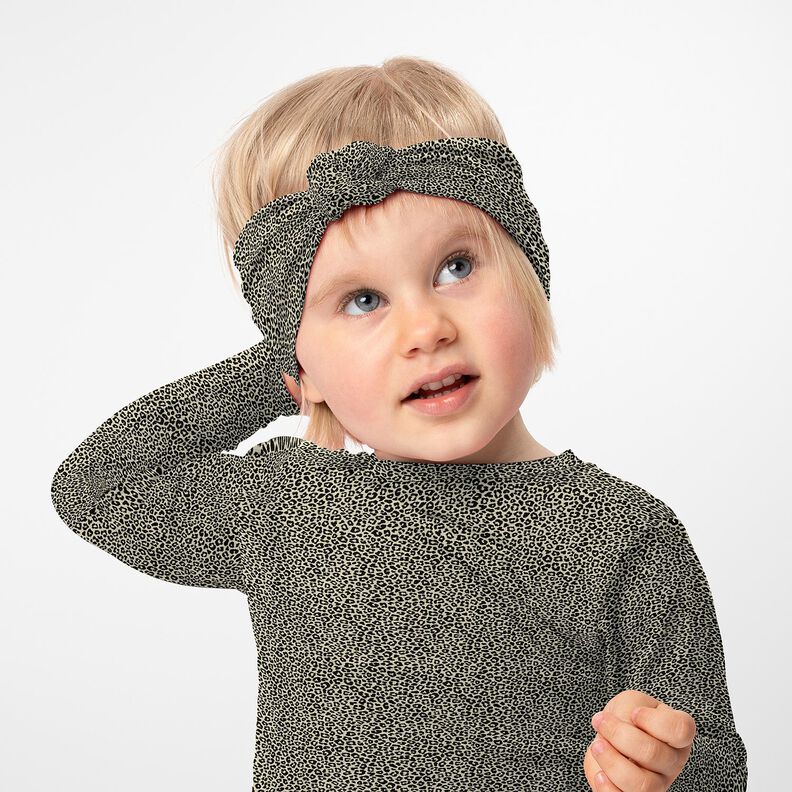Baumwolljersey Mini Leo Print – greige/schwarz, image number 6
