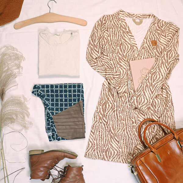 GOTS French Terry Sommersweat Zebra | Tula – hellbeige/dunkelbraun,  image number 8