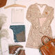 GOTS French Terry Sommersweat Zebra | Tula – hellbeige/dunkelbraun,  thumbnail number 8
