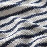 Strickbouclé Streifen und Glitzer – weiss/marineblau,  thumbnail number 2