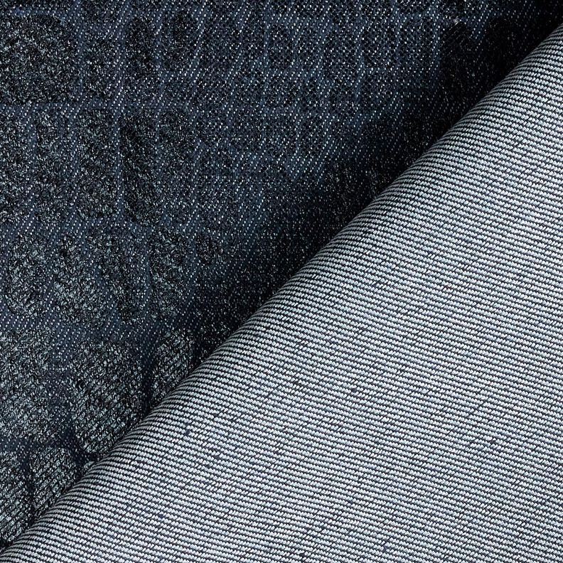 Viskosedenim Reptil-Optik – schwarzblau,  image number 4