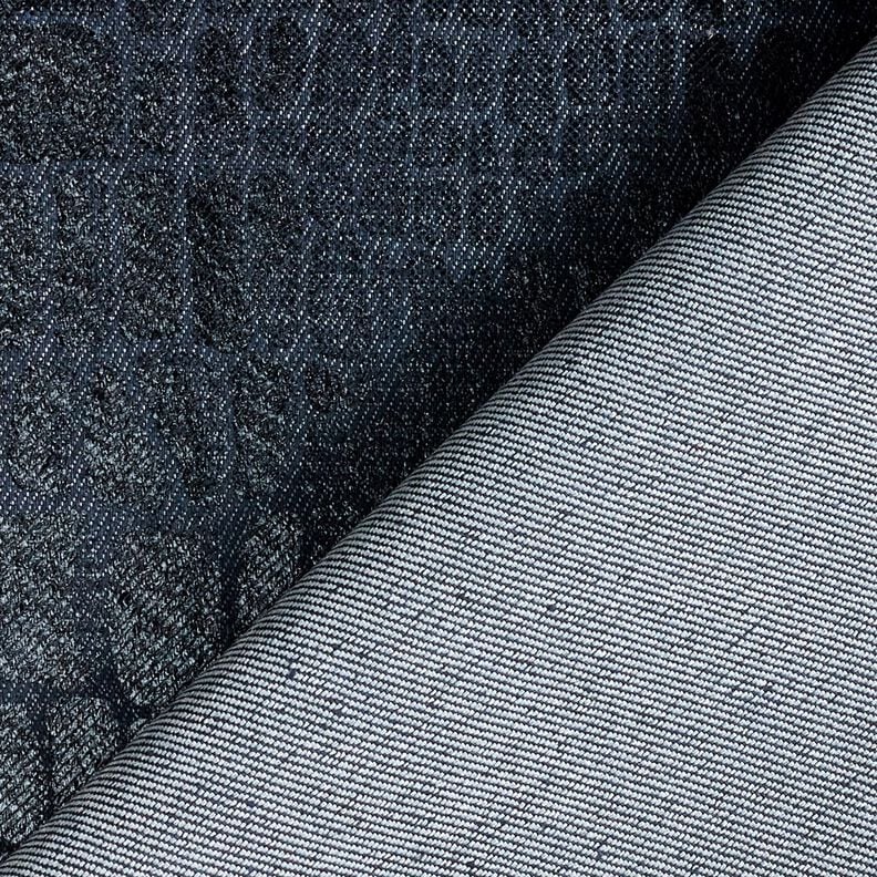 Viskosedenim Reptil-Optik – schwarzblau, image number 4