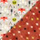 Wellnessfleece Doubleface Fuchs – hellgrau/kirschrot,  thumbnail number 1