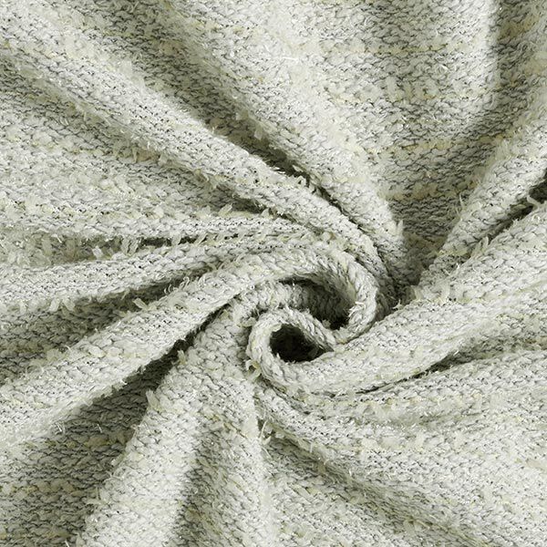 Baumwolle Feinstrick Glitzereffekt – hellgrau | Reststück 100cm