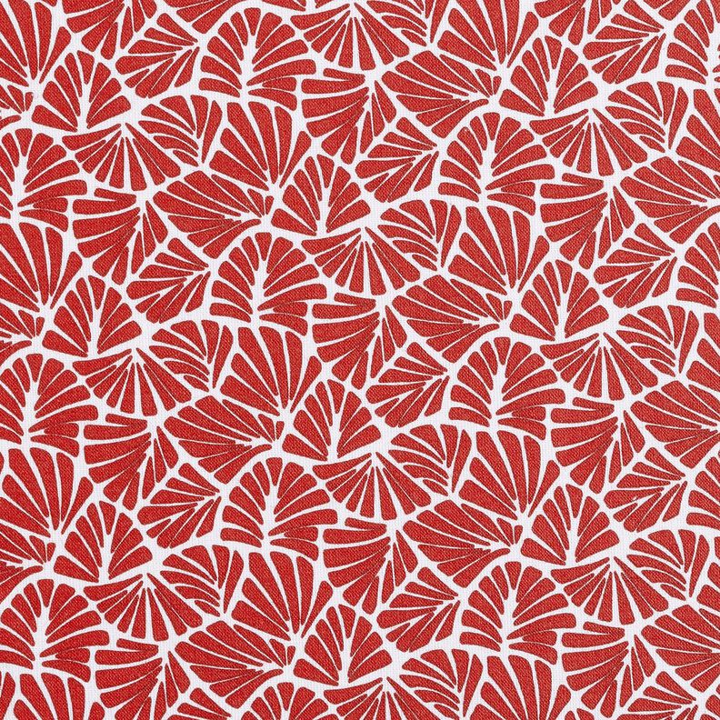 Beschichtete Baumwolle abstrakte Mini-Blätter – dunkelrot/weiss,  image number 1