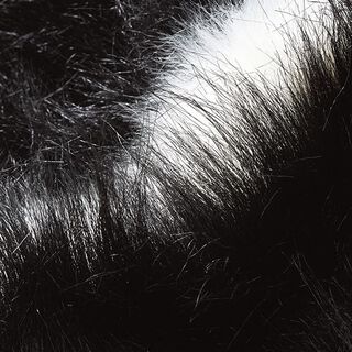 Kunstfell Querstreifen – schwarz/wollweiss, 
