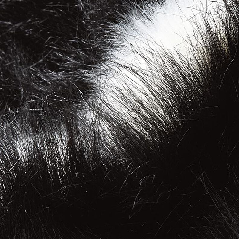 Kunstfell Querstreifen – schwarz/wollweiss,  image number 2