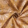 Dekostoff Halbpanama große Blumen – dunkelbeige/currygelb,  thumbnail number 3