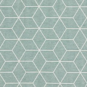 Dekostoff Jacquard moderne Würfel – schilf/elfenbein, 