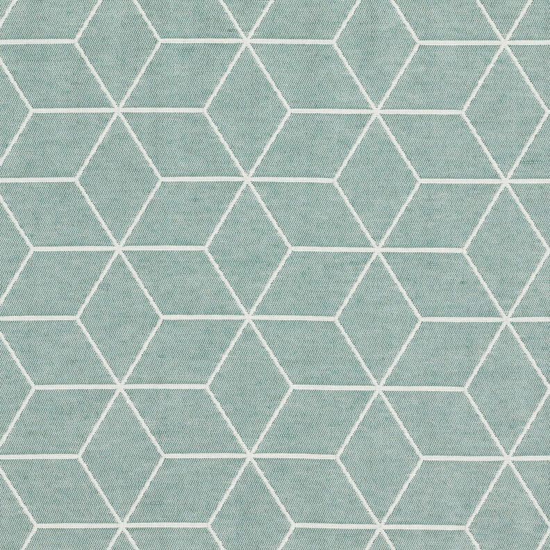 Dekostoff Jacquard moderne Würfel – schilf/elfenbein,  image number 1