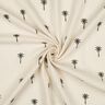 Musselin/ Doppel-Krinkel Gewebe gestickte Palmen  | Poppy Fabrics – wollweiss/dunkeloliv,  thumbnail number 3