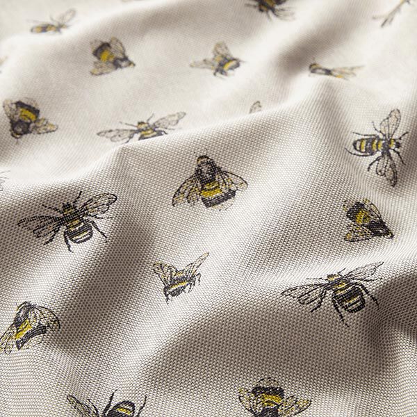Dekostoff Halbpanama Bienchen – natur,  image number 2
