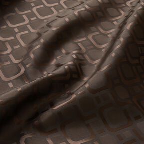 Futterstoff Jacquard Retromuster – dunkelbraun, 