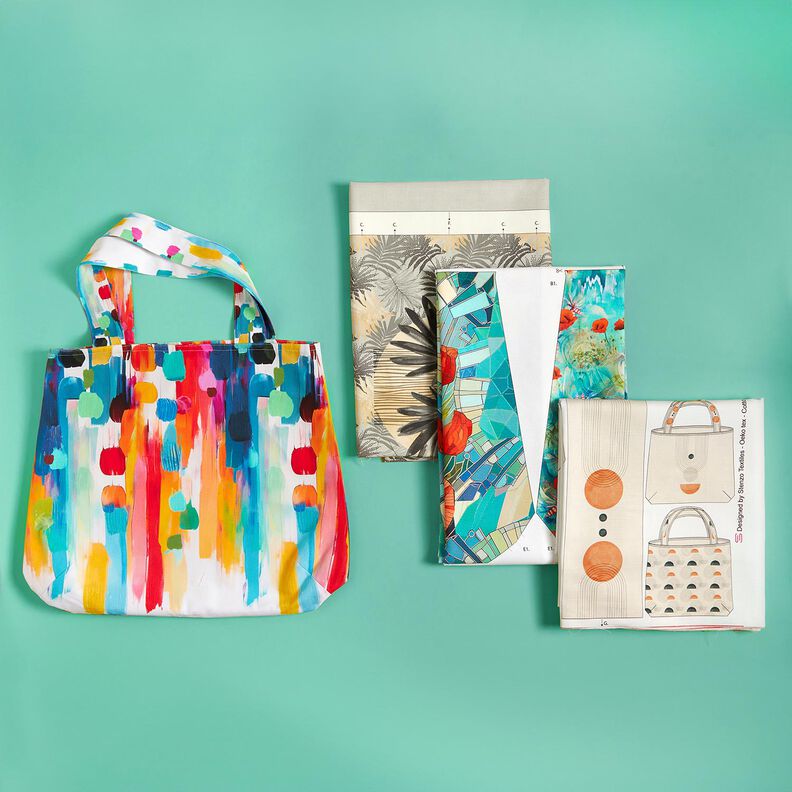 Taschen Panel Canvas bunte Pinseltupfen – weiss, image number 9