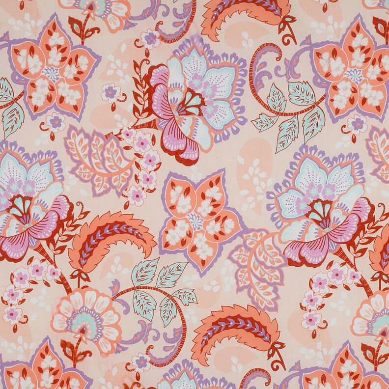 Baumwoll-Voile Stella | Nerida Hansen – apricot/lavendel,  image number 1