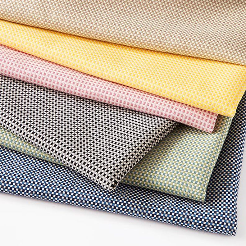 Dekostoff Jacquard Struktur Uni – blau,  image number 5