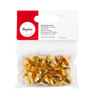 Metallglöckchen Set [ 16 mm ] | Rayher – gold, 