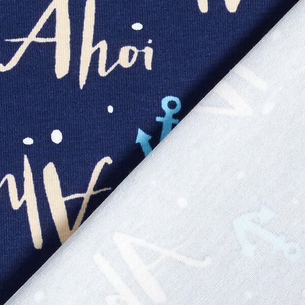 Baumwolljersey Ahoi – marineblau/hellbeige, image number 4