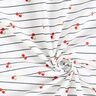 Baumwolljersey Streifen und Kirschen – wollweiss,  thumbnail number 3