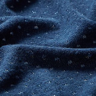 Feinstrick Lurexpunkte Glitzer – marineblau, 