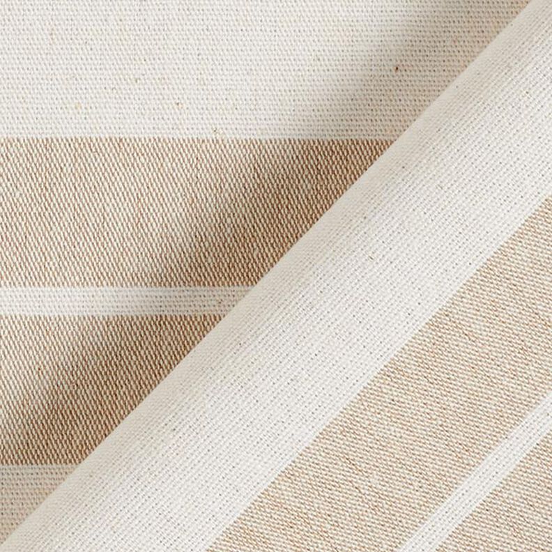 Dekostoff Canvas Streifenmix recycelt – beige,  image number 4