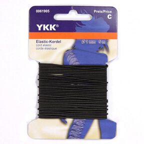 Elastic-Kordel 580 [5m] – schwarz | YKK, 