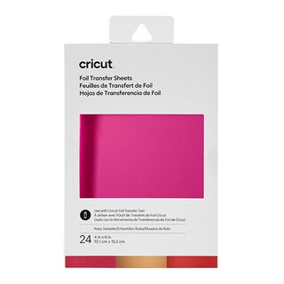 Cricut Transferfolien Ruby [ 10,1 x 15,2 cm | 24 Stück ], 