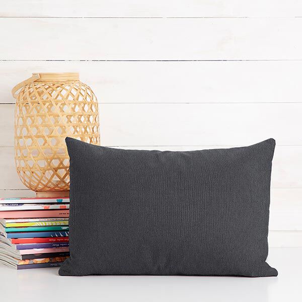 Waffelpiqué Mini – dunkelgrau | Reststück 50cm