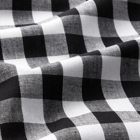 Baumwollstoff Vichykaro 1,7 cm – schwarz/weiss, 