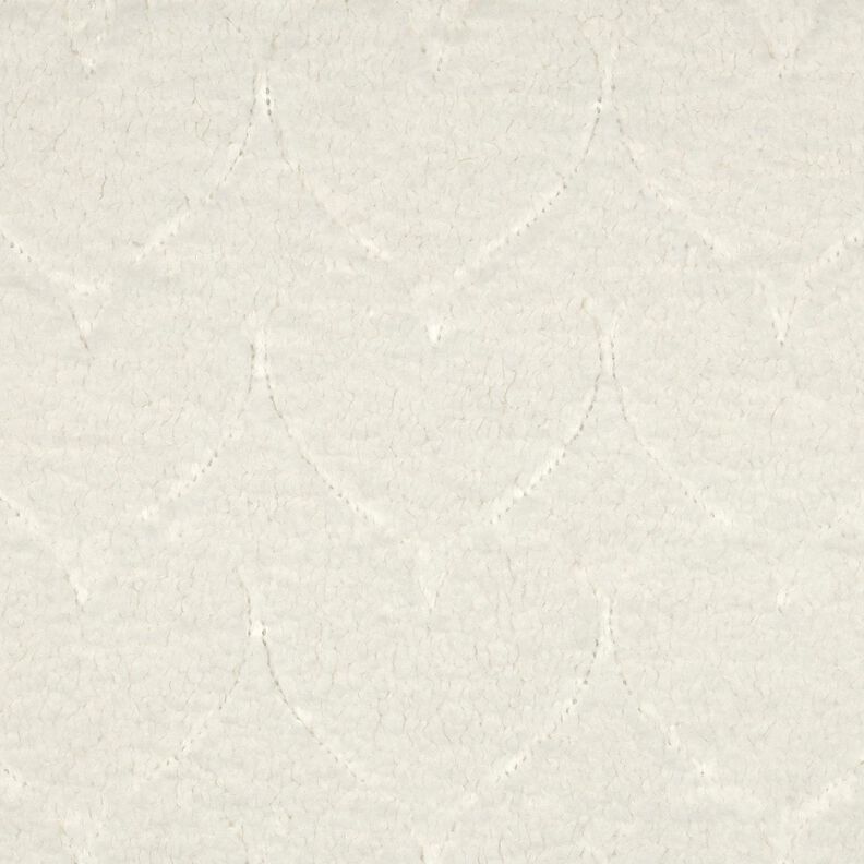 Kunstfell Herzmuster | Poppy Fabrics – wollweiss,  image number 1