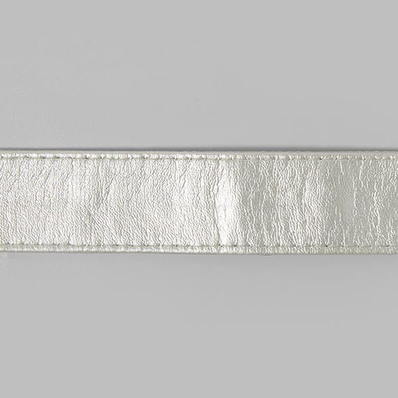 Taschengurtband Kunstleder – silber,  image number 1