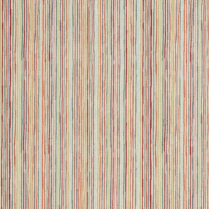 Dekostoff Gobelin bunte Streifen – hellbeige/karminrot, image number 1