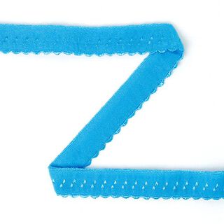 Elastisches Spitzen-Einfassband (Falzgummi) [12 mm] - türkis, 