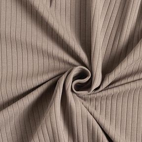 Rippenjersey uni – mittelbraun, 