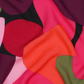 LENZING™ ECOVERO™ Viskosestoff Rockpool | Nerida Hansen – schwarz/intensiv pink, 
