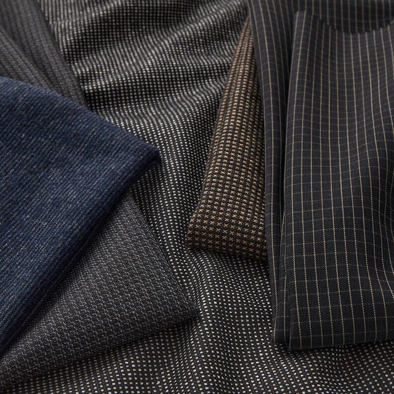 Woll-Mix feine Streifen – nachtblau/jeansblau,  image number 4