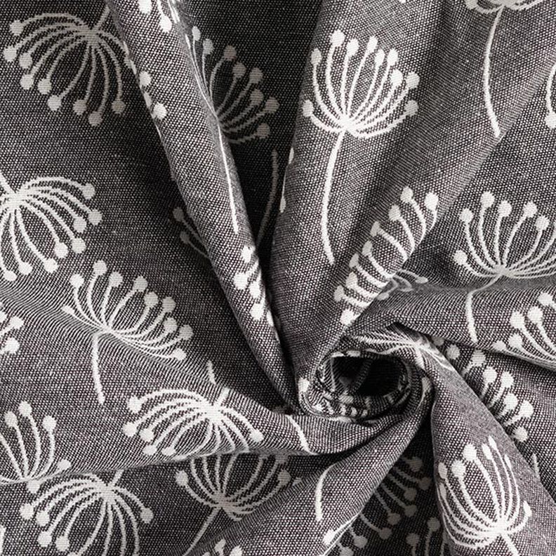 Möbelstoff Jacquard Pusteblumen – grau,  image number 3