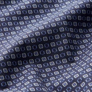 Hemdenstoff kleine Kästchen – marineblau | Reststück 100cm